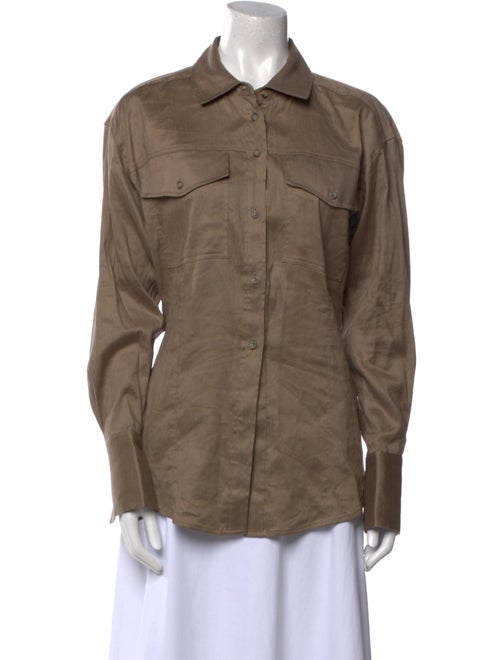 FRAME Long Sleeve Button-Up Top