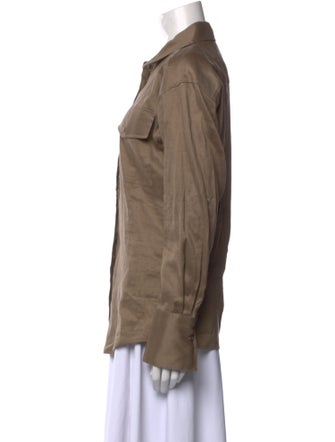 FRAME Long Sleeve Button-Up Top