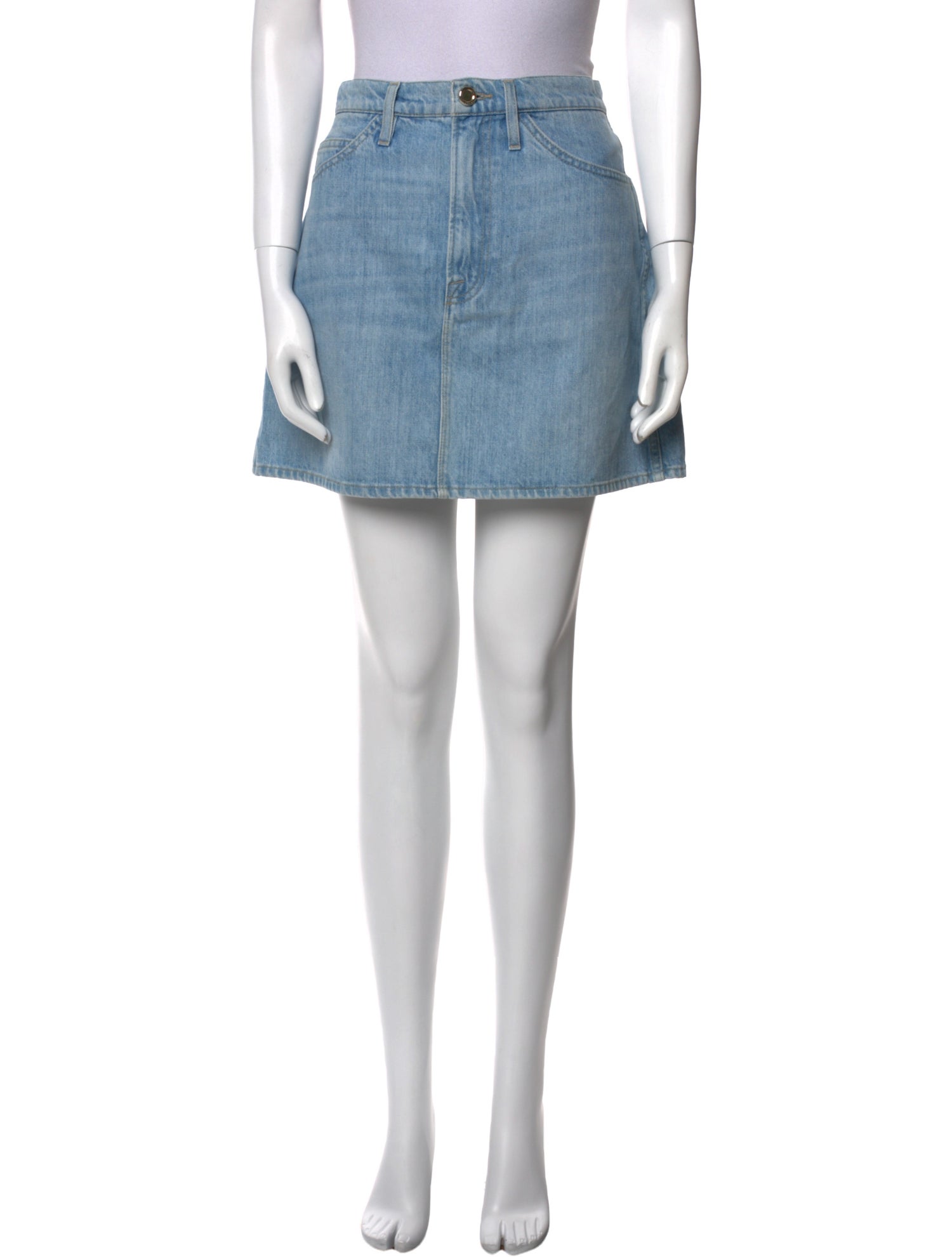 FRAME Distressed Accents Mini Skirt