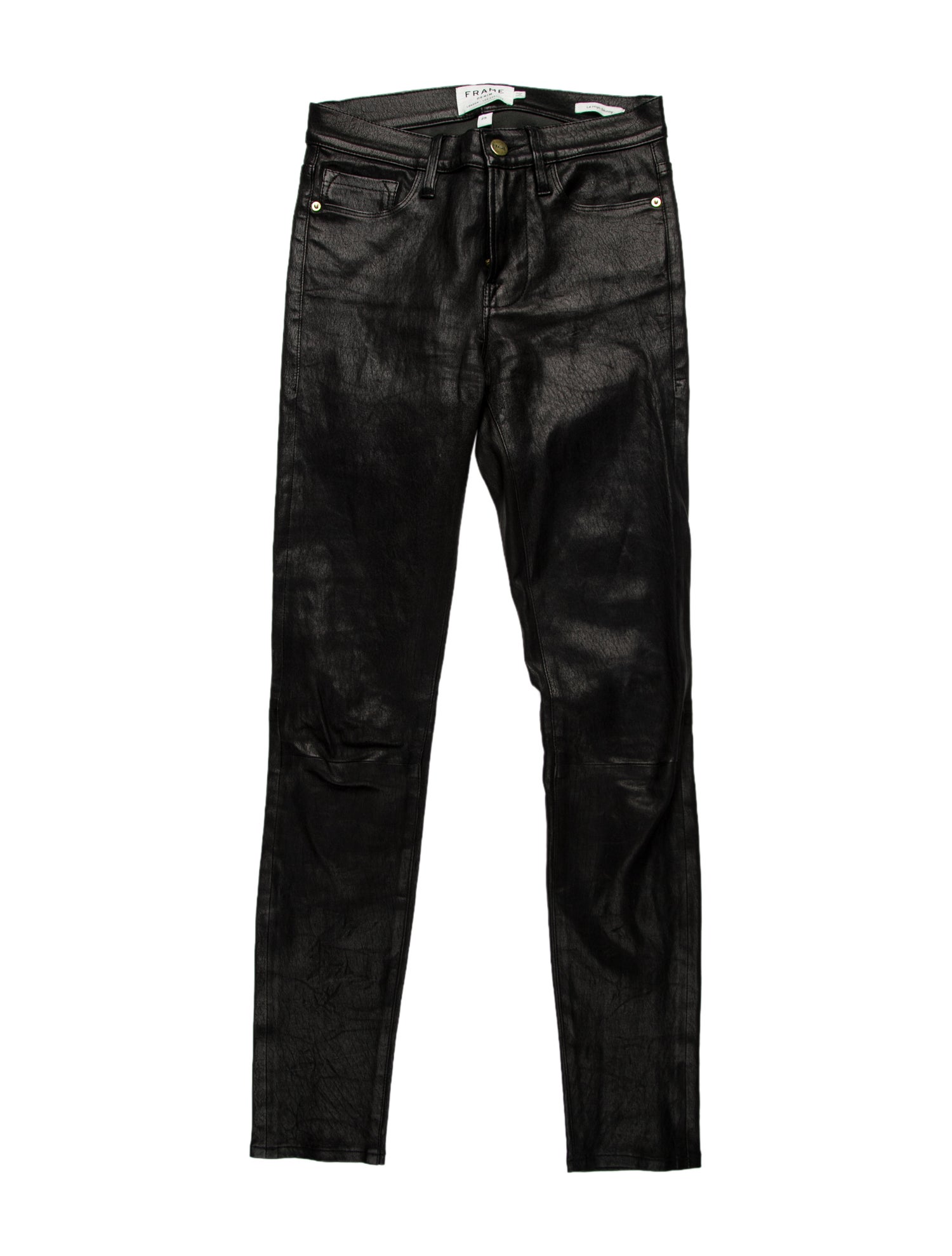 FRAME Lamb Leather Skinny Leg Pants