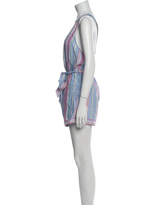 FRAME Linen Striped Romper