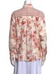 FRAME Silk Floral Print Button-Up Top