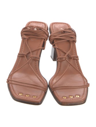 FRAME Leather Studded Accents Gladiator Sandals