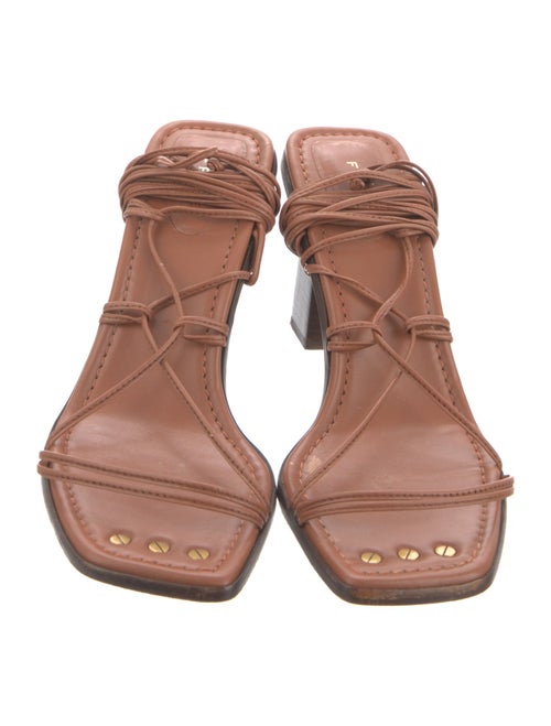 FRAME Leather Studded Accents Gladiator Sandals