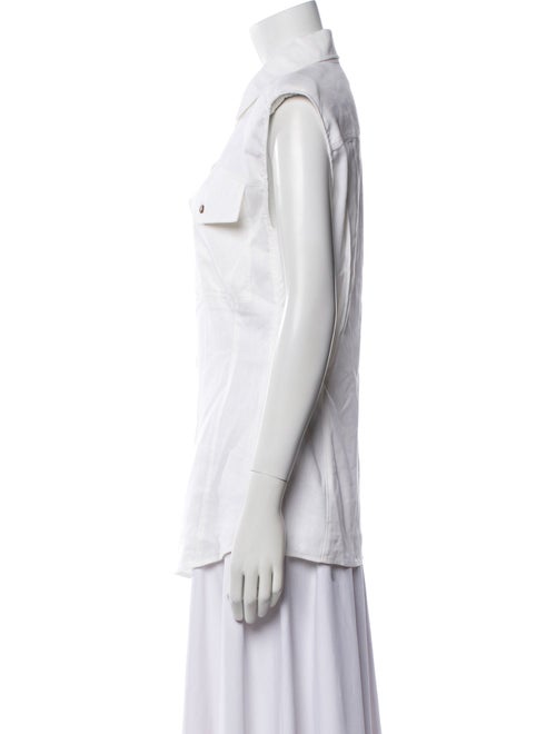FRAME Linen Sleeveless Button-Up Top
