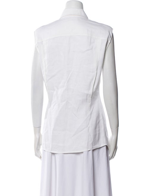 FRAME Linen Sleeveless Button-Up Top