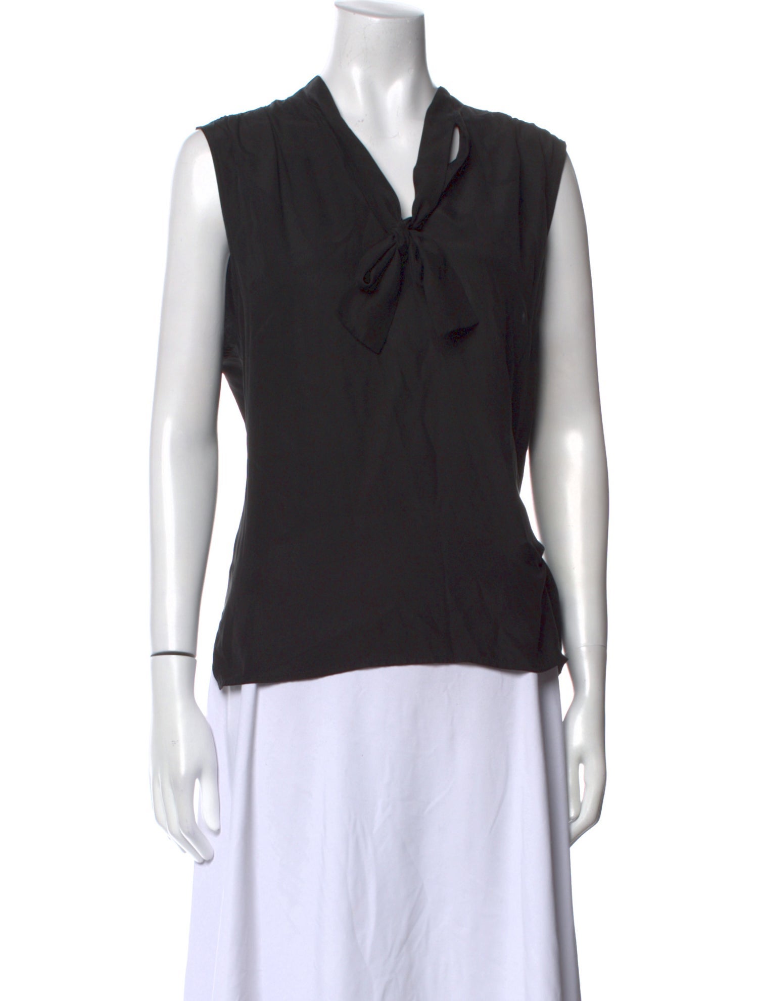 FRAME Silk V-Neck Top