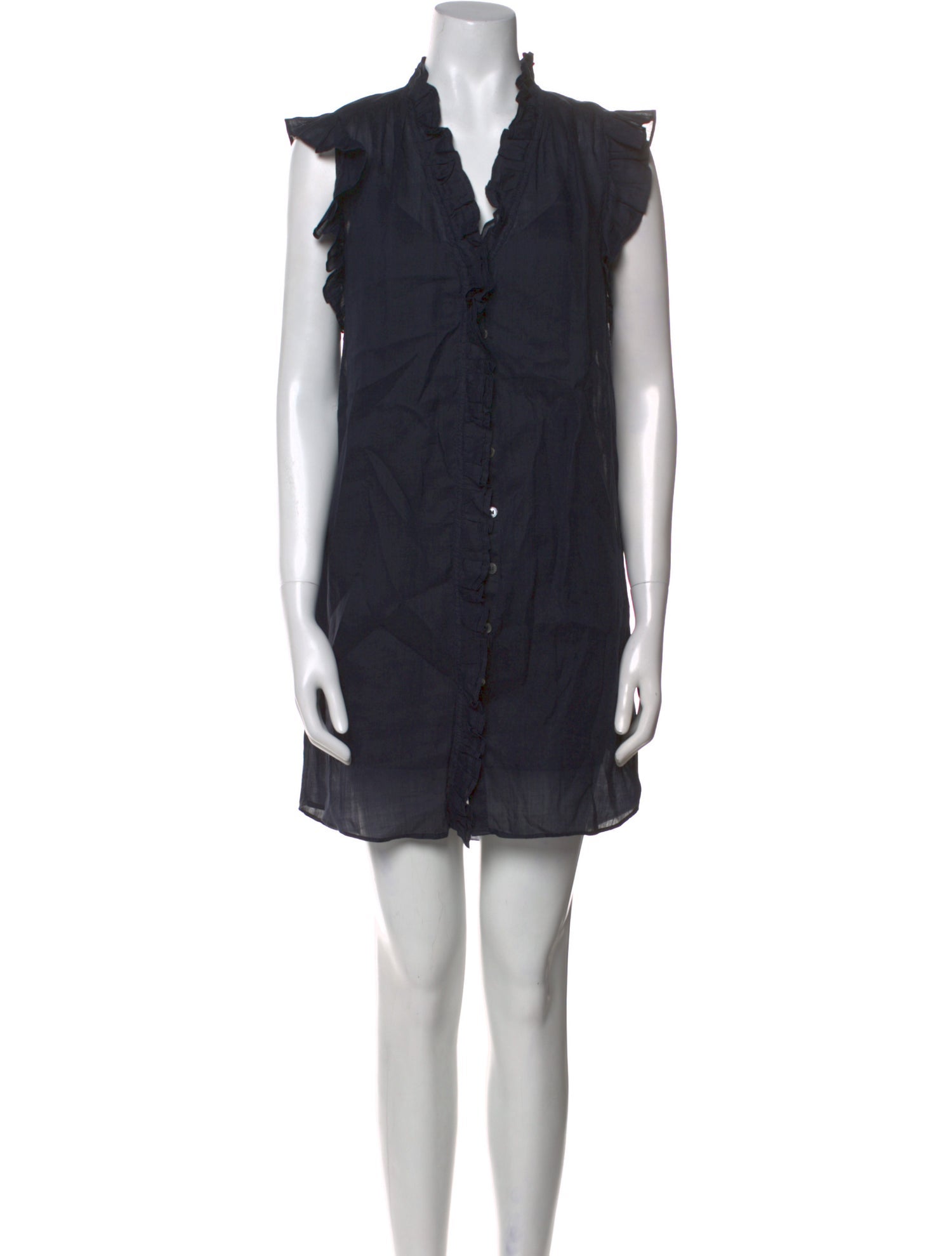 FRAME V-Neck Mini Dress