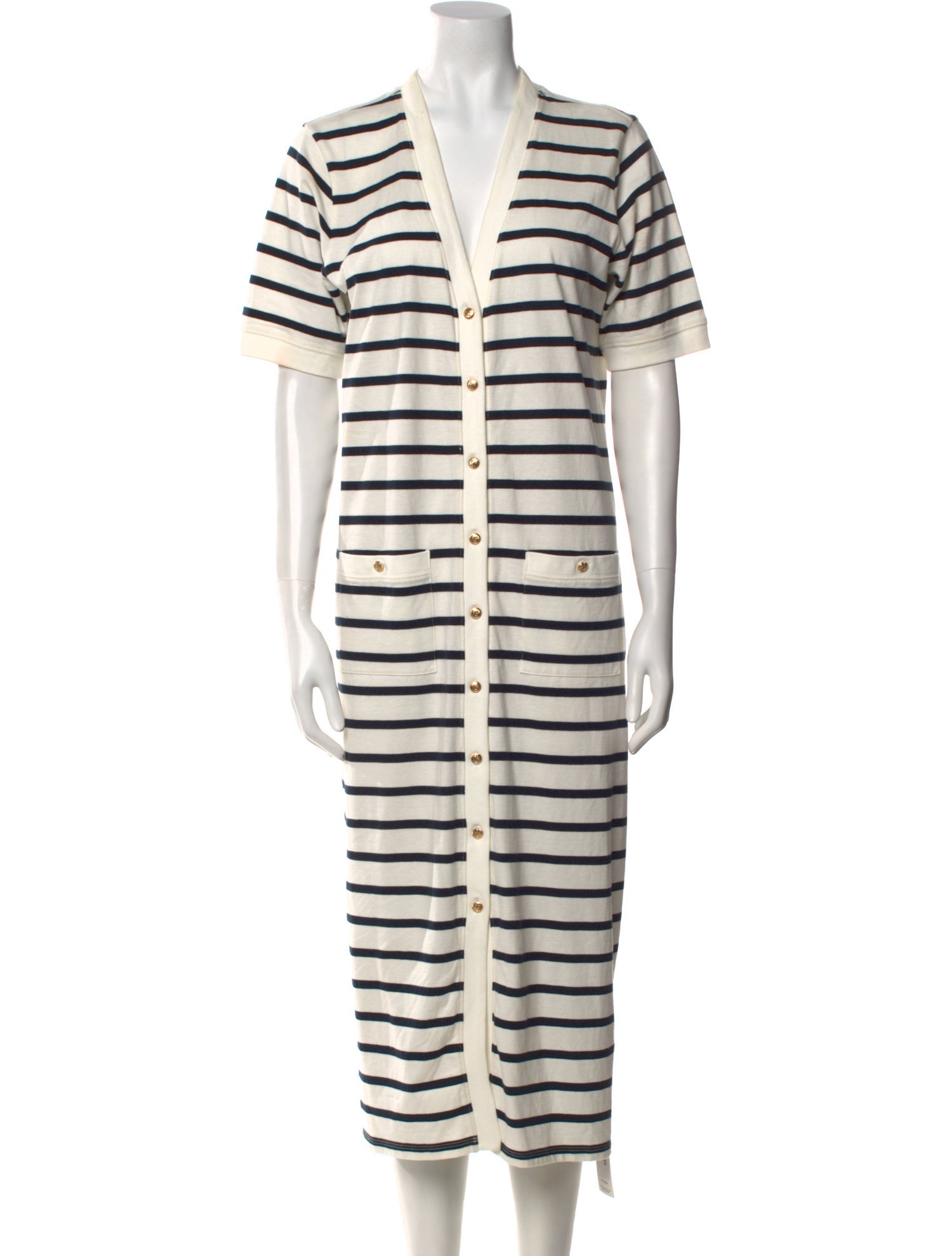 FRAME Striped Long Dress