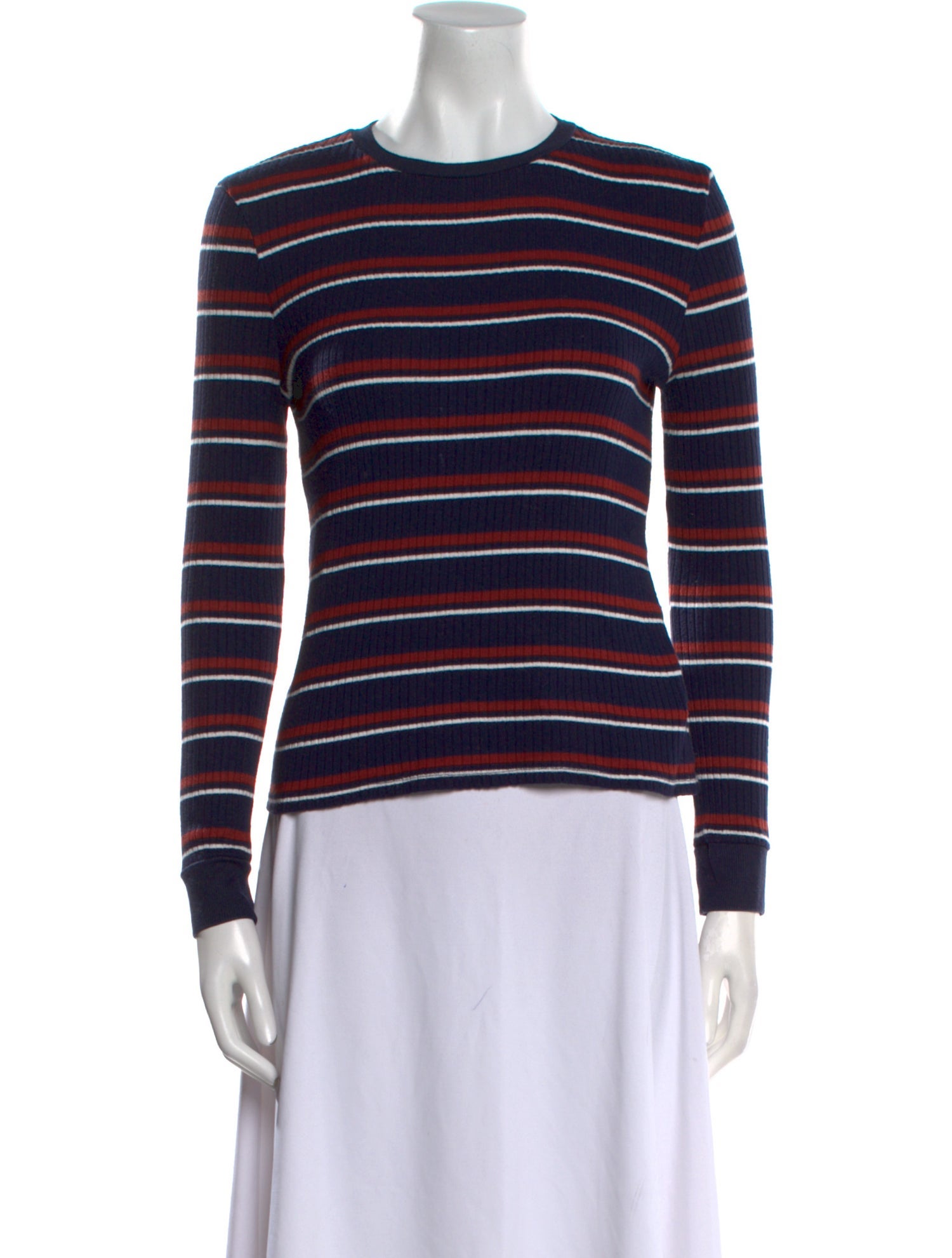 FRAME Striped Crew Neck Sweater