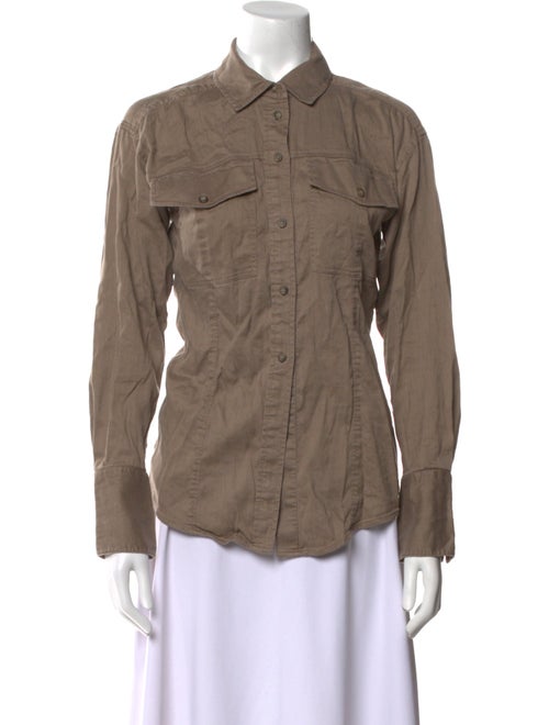 FRAME Long Sleeve Button-Up Top