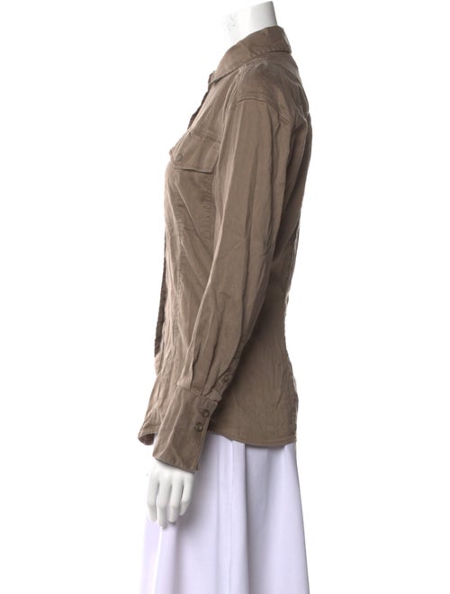 FRAME Long Sleeve Button-Up Top