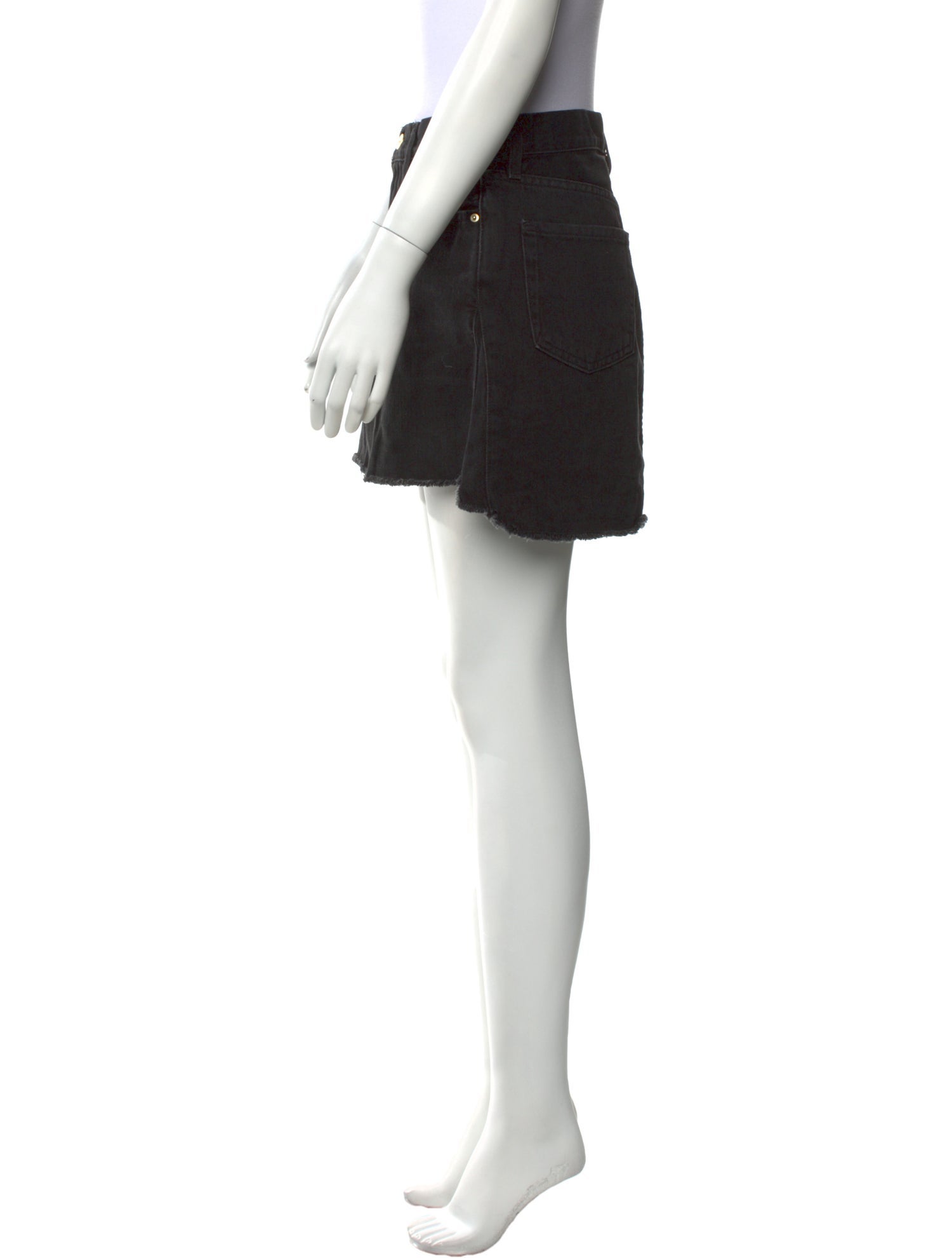 FRAME Raw-Edge Trim Mini Skirt