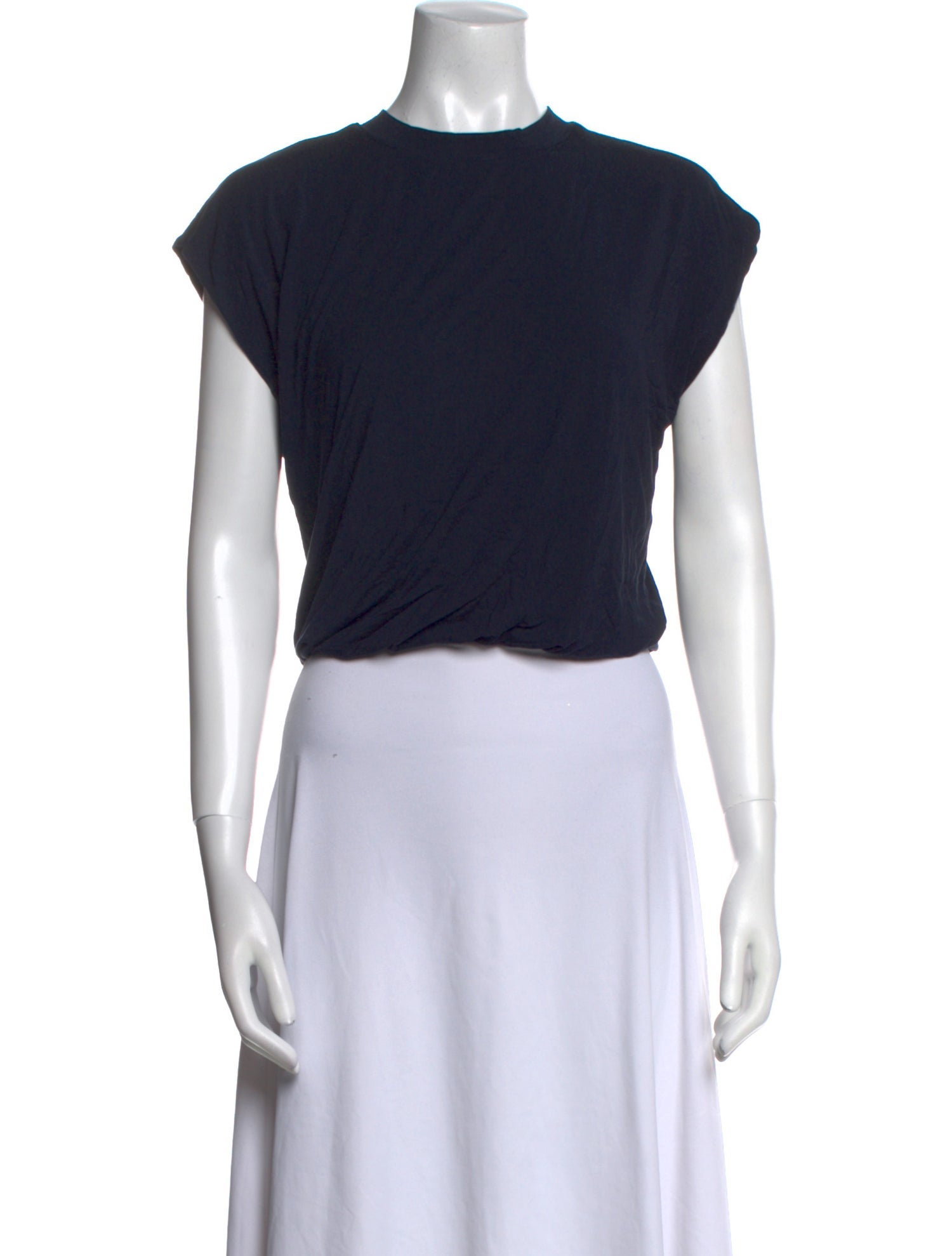 FRAME Crew Neck Short Sleeve Crop Top