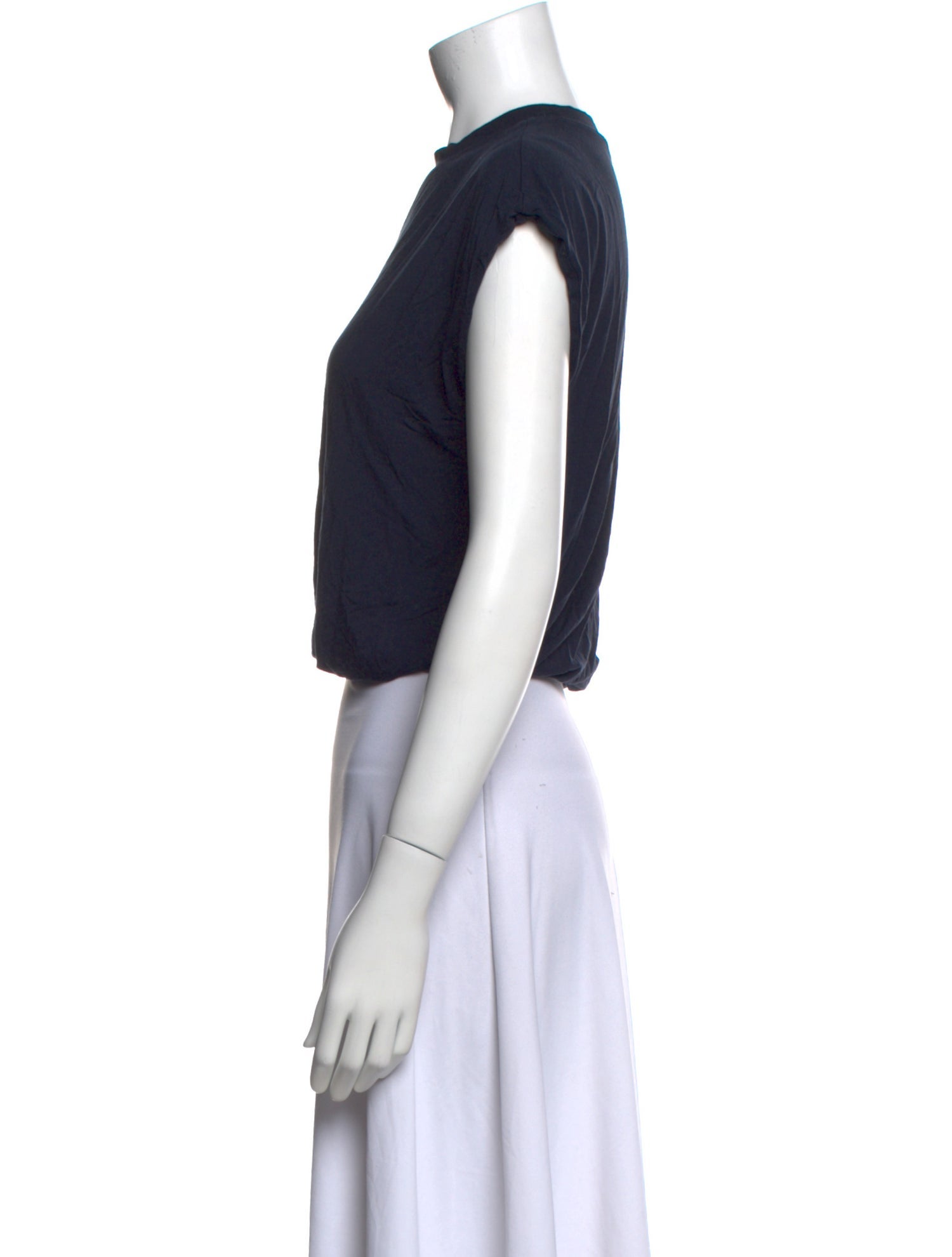 FRAME Crew Neck Short Sleeve Crop Top