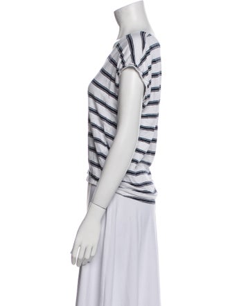 FRAME Linen Striped Crop Top