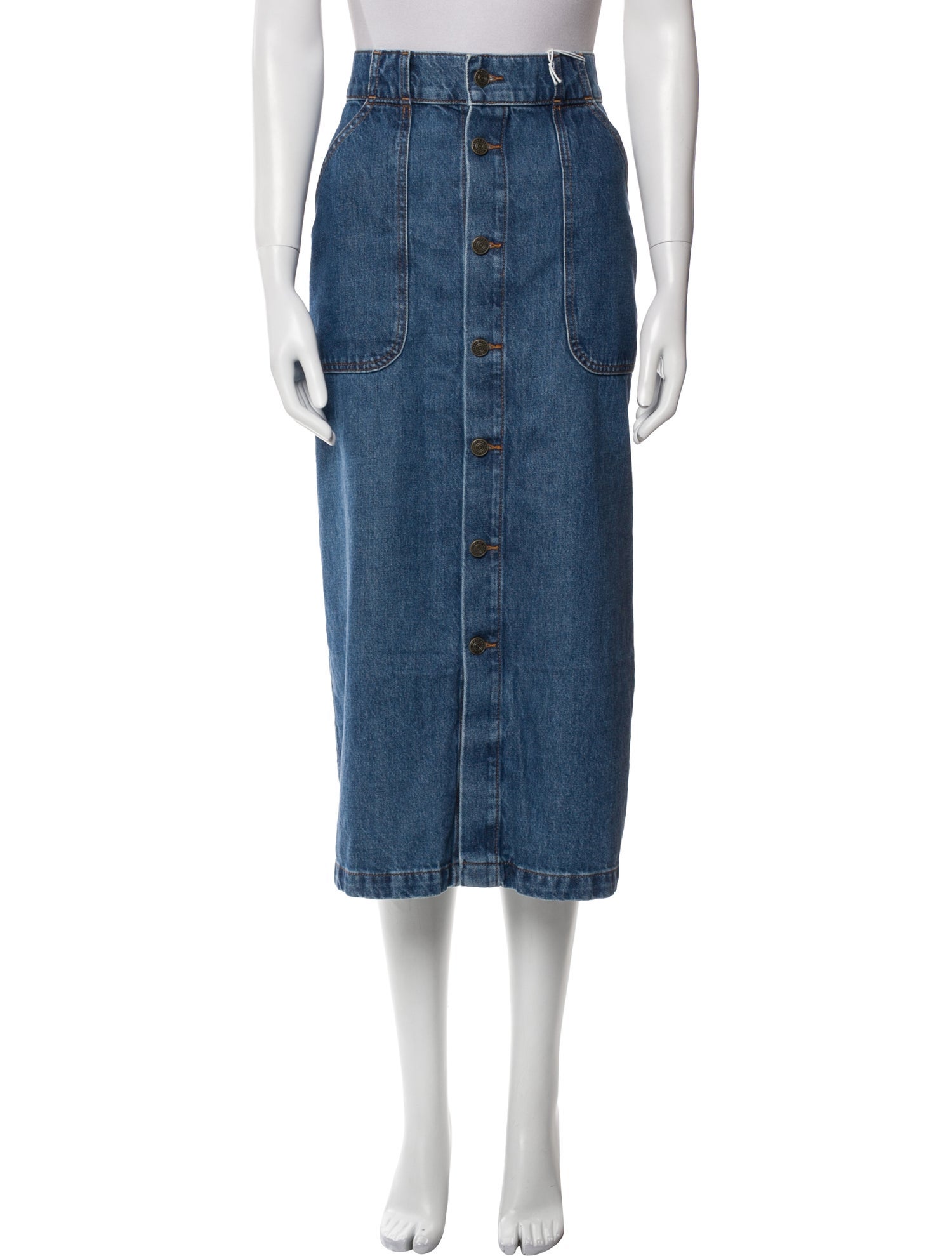 FRAME Cutout Accent Midi Length Skirt w/ Tags