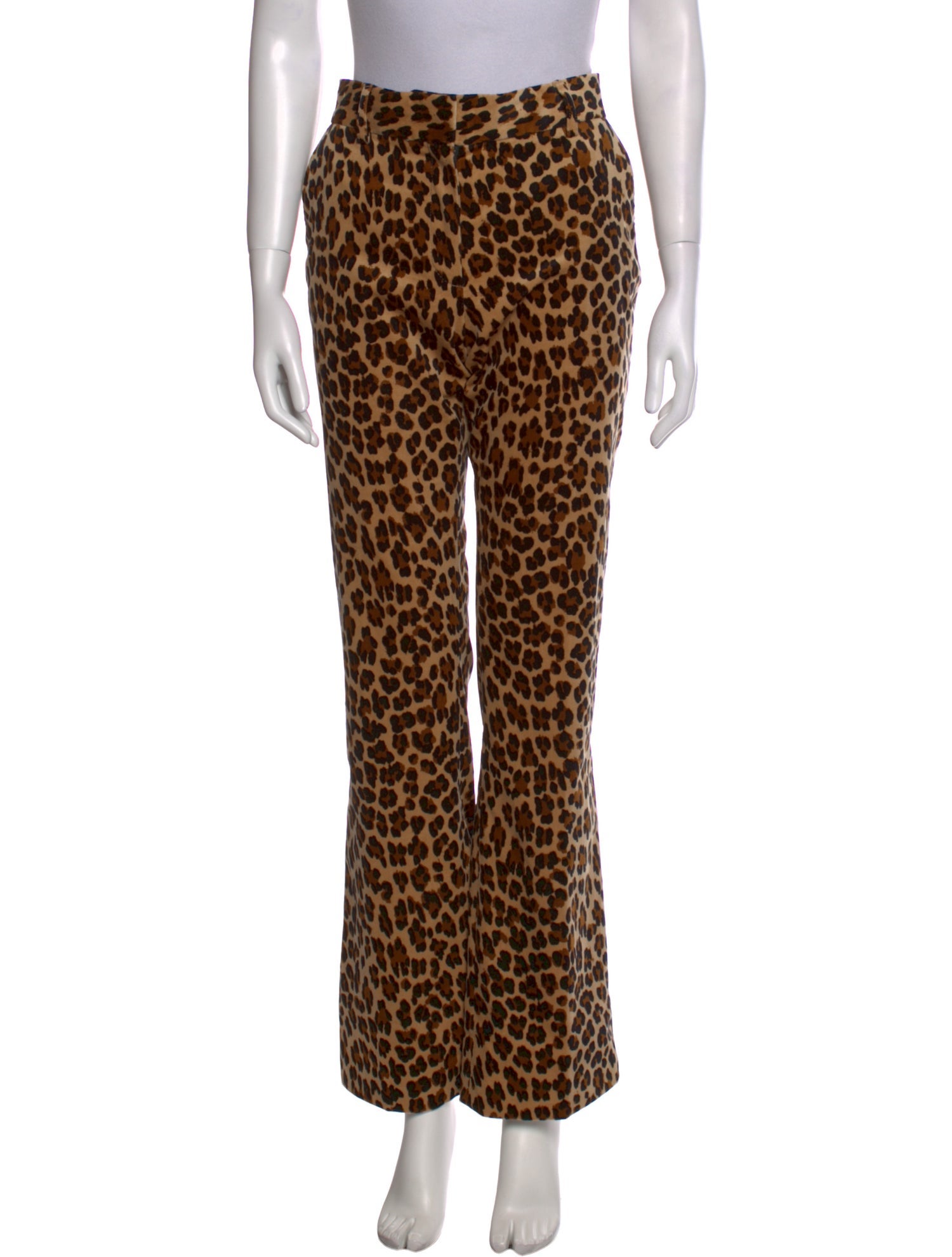 FRAME Animal Print Wide Leg Pants