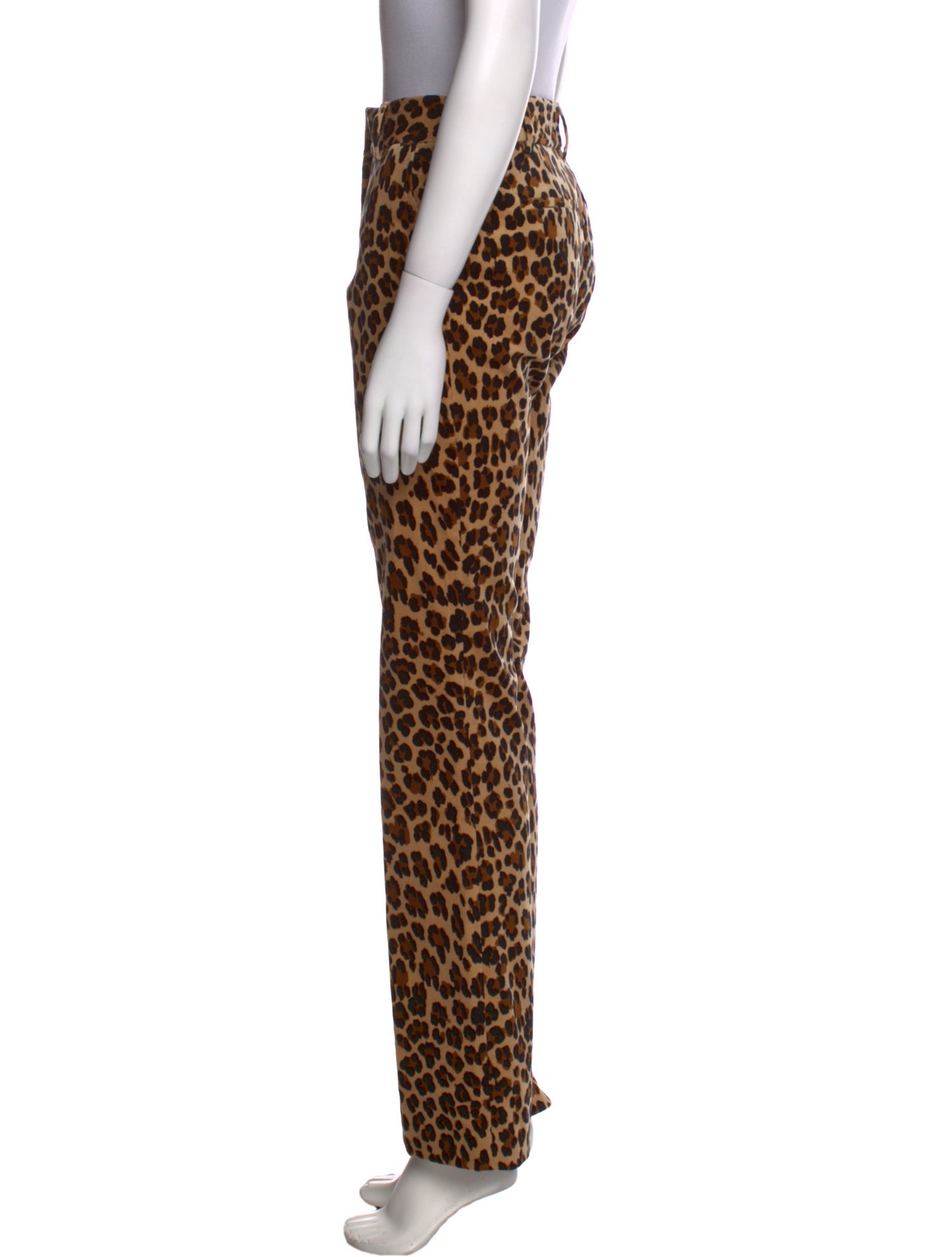 FRAME Animal Print Wide Leg Pants