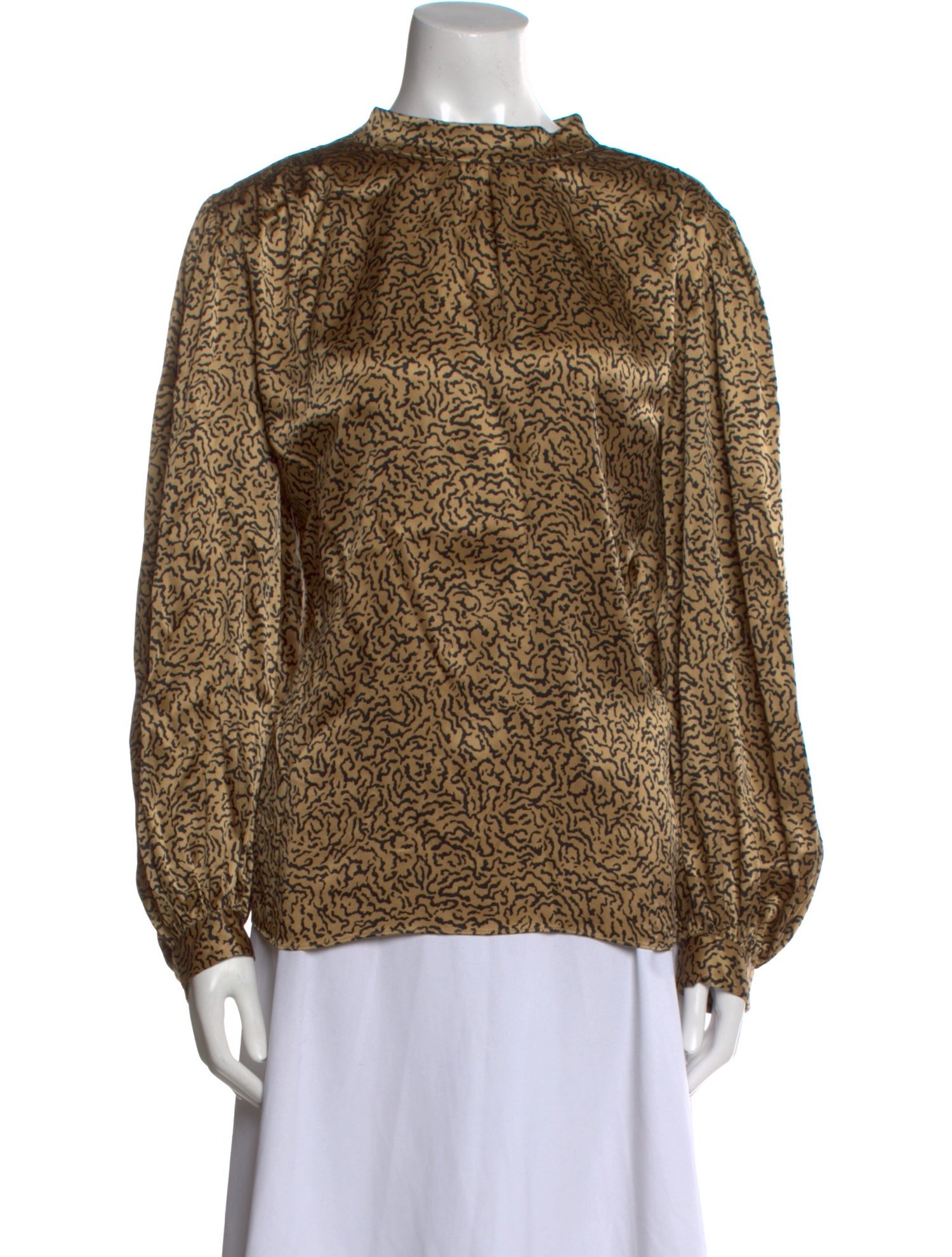 FRAME Silk Animal Print Blouse