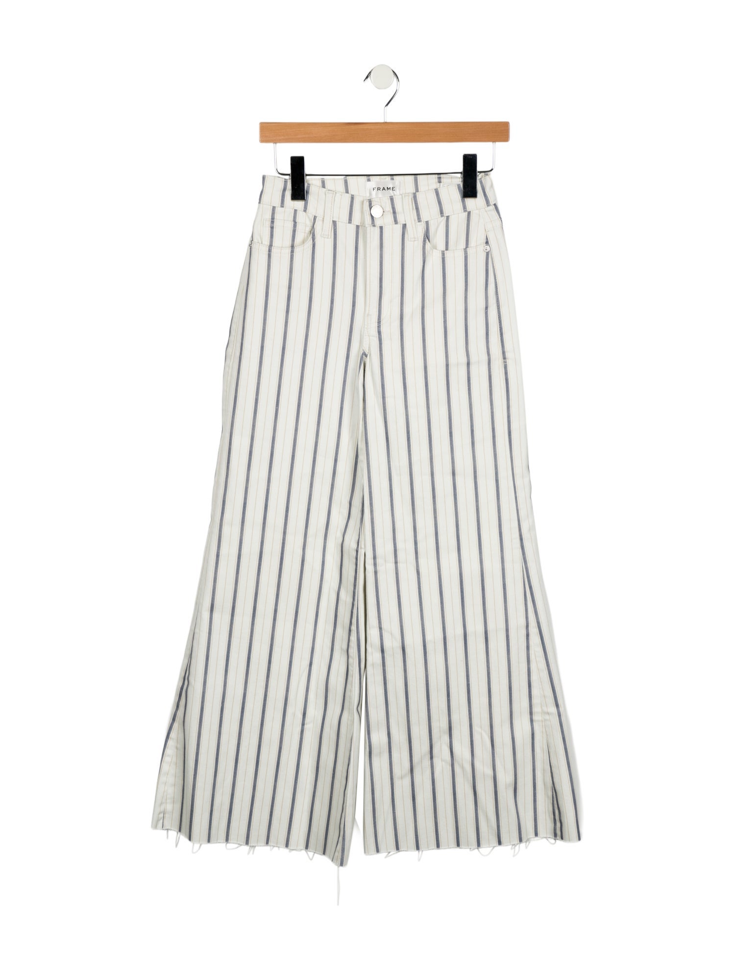 FRAME Striped Wide Leg Pants