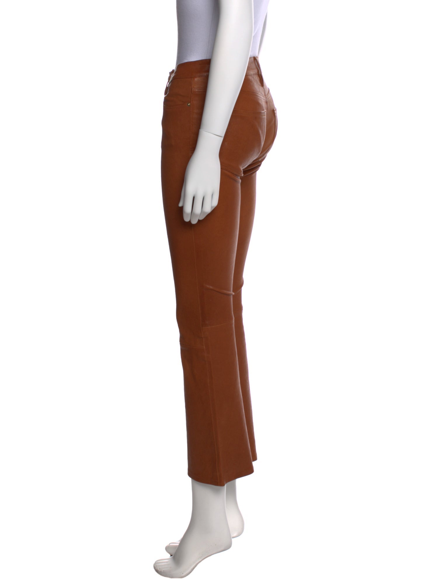 FRAME Leather Straight Leg Pants