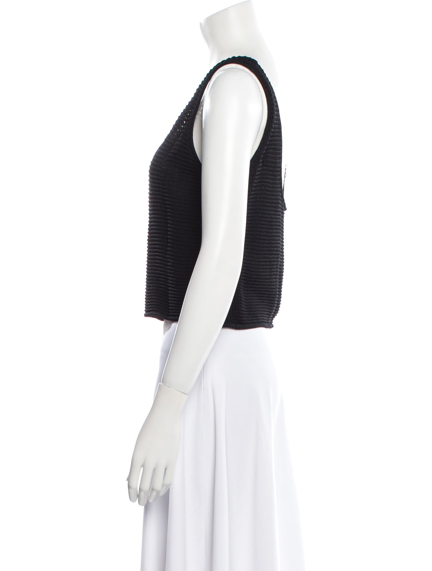FRAME Scoop Neck Sleeveless Crop Top