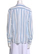 FRAME Silk Striped Button-Up Top