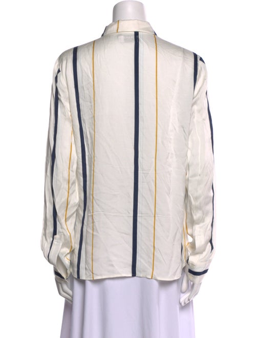 FRAME Striped Long Sleeve Button-Up Top