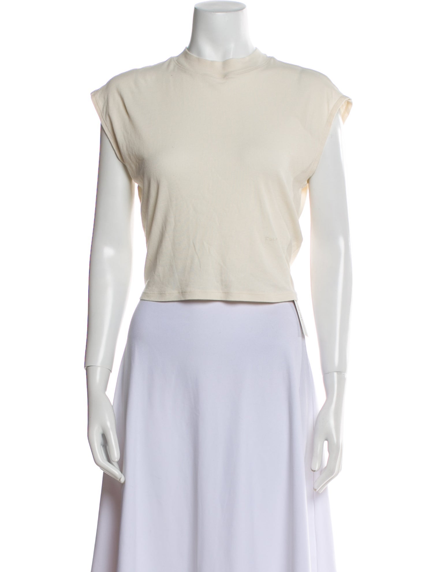 FRAME Mock Neck Short Sleeve Crop Top