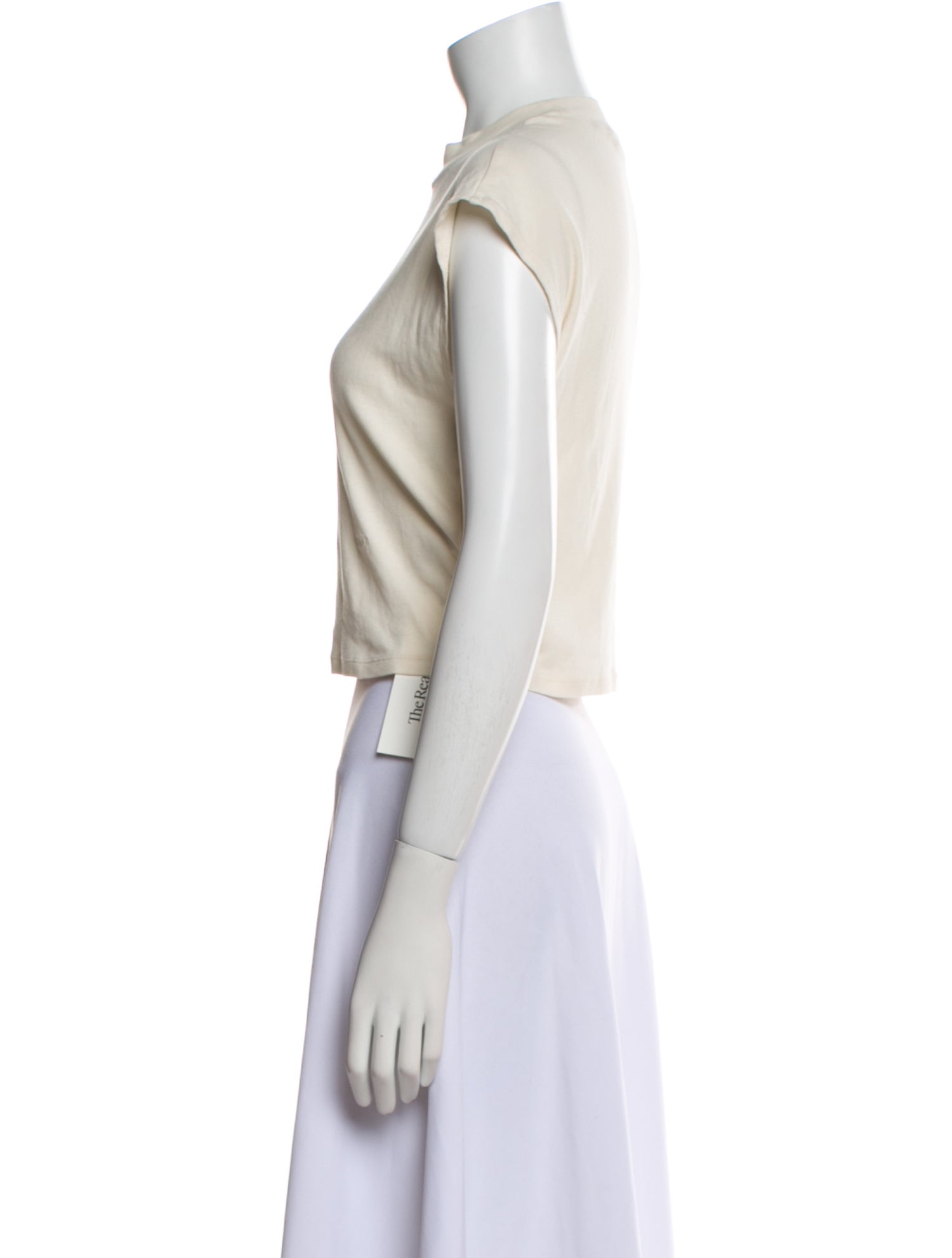 FRAME Mock Neck Short Sleeve Crop Top