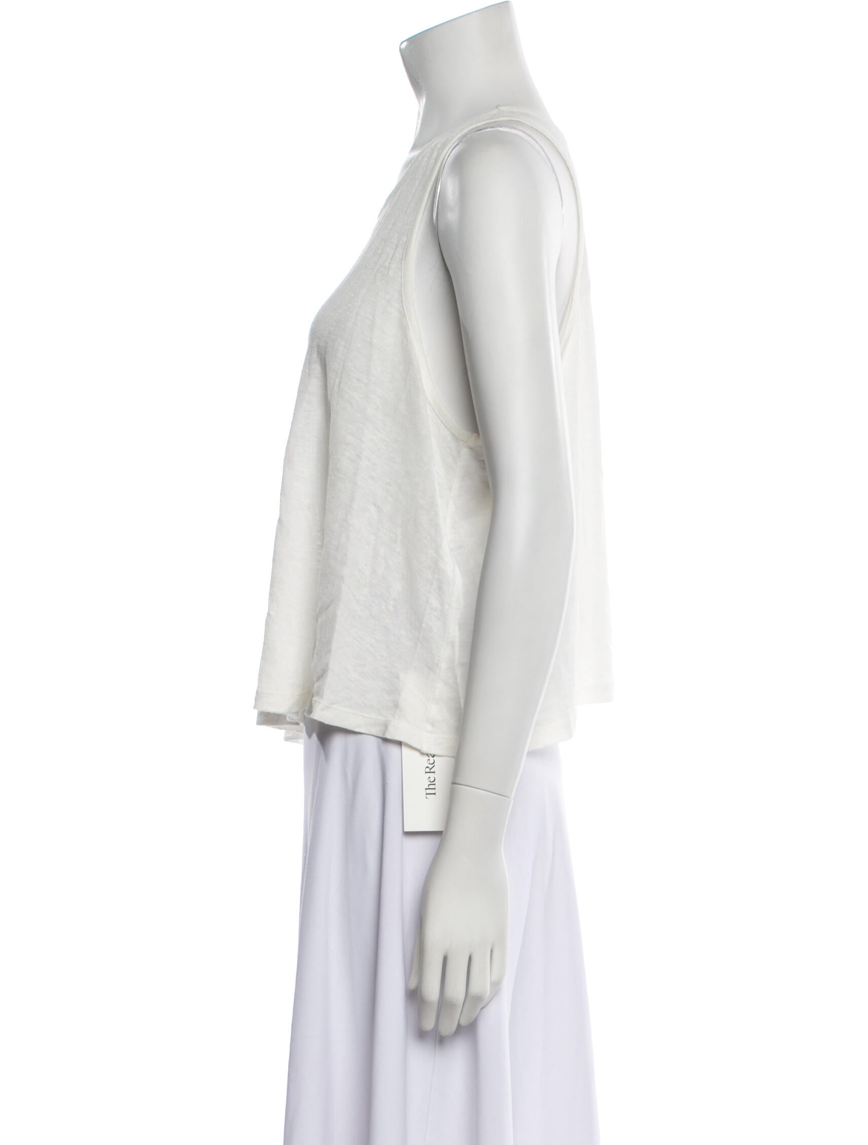 FRAME Linen Scoop Neck Sweater