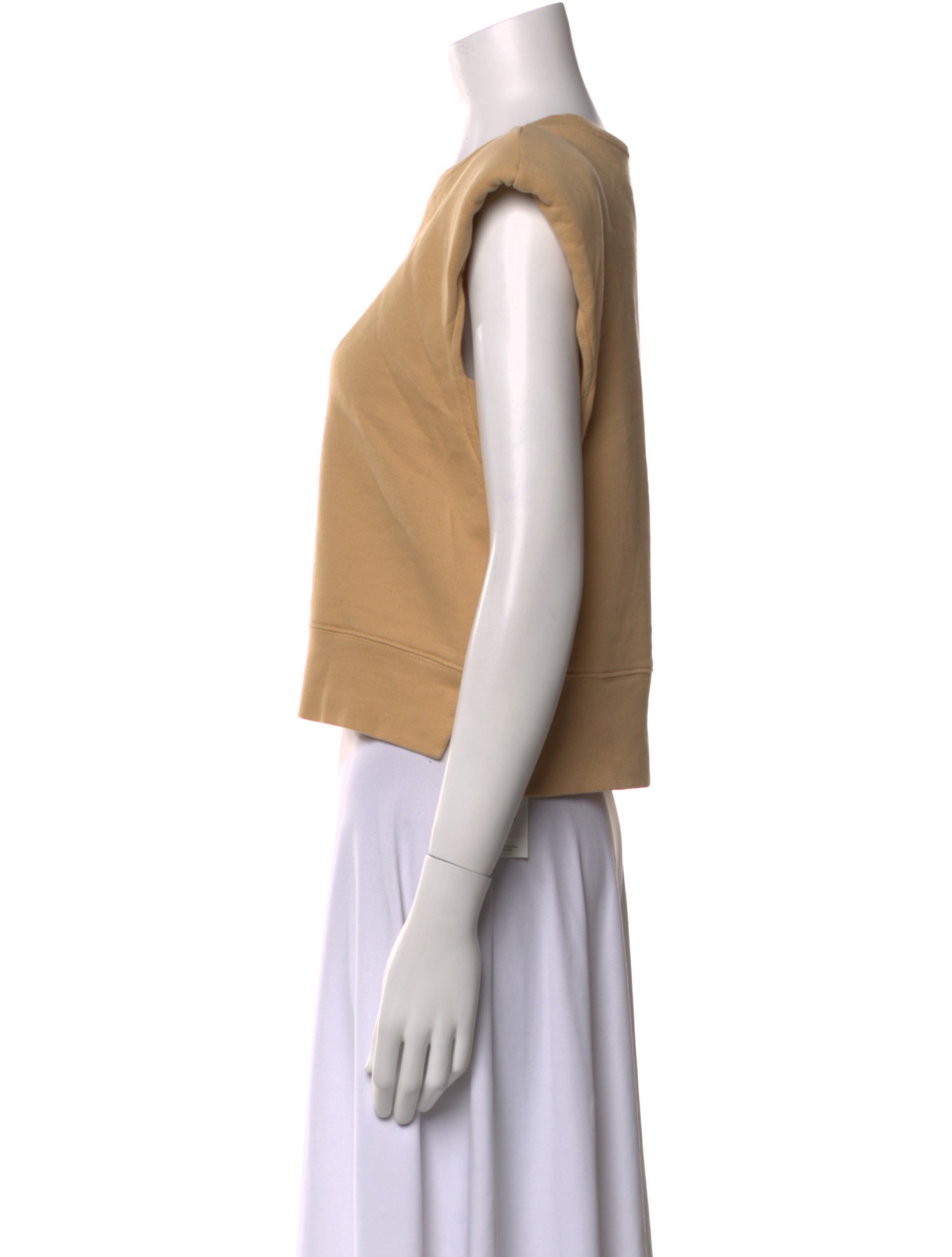 FRAME Bateau Neckline Short Sleeve Crop Top