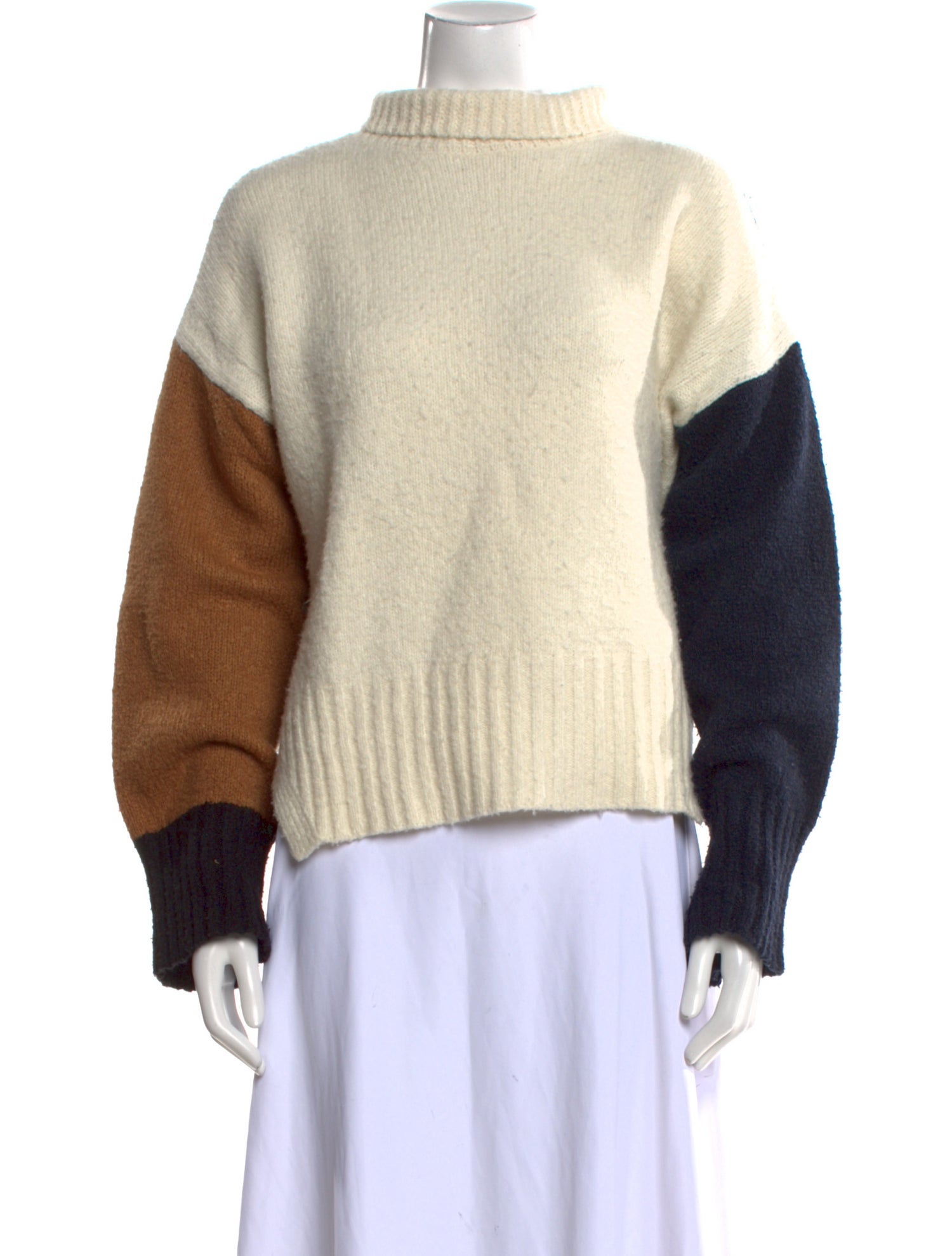 FRAME Virgin Wool Colorblock Pattern Sweater