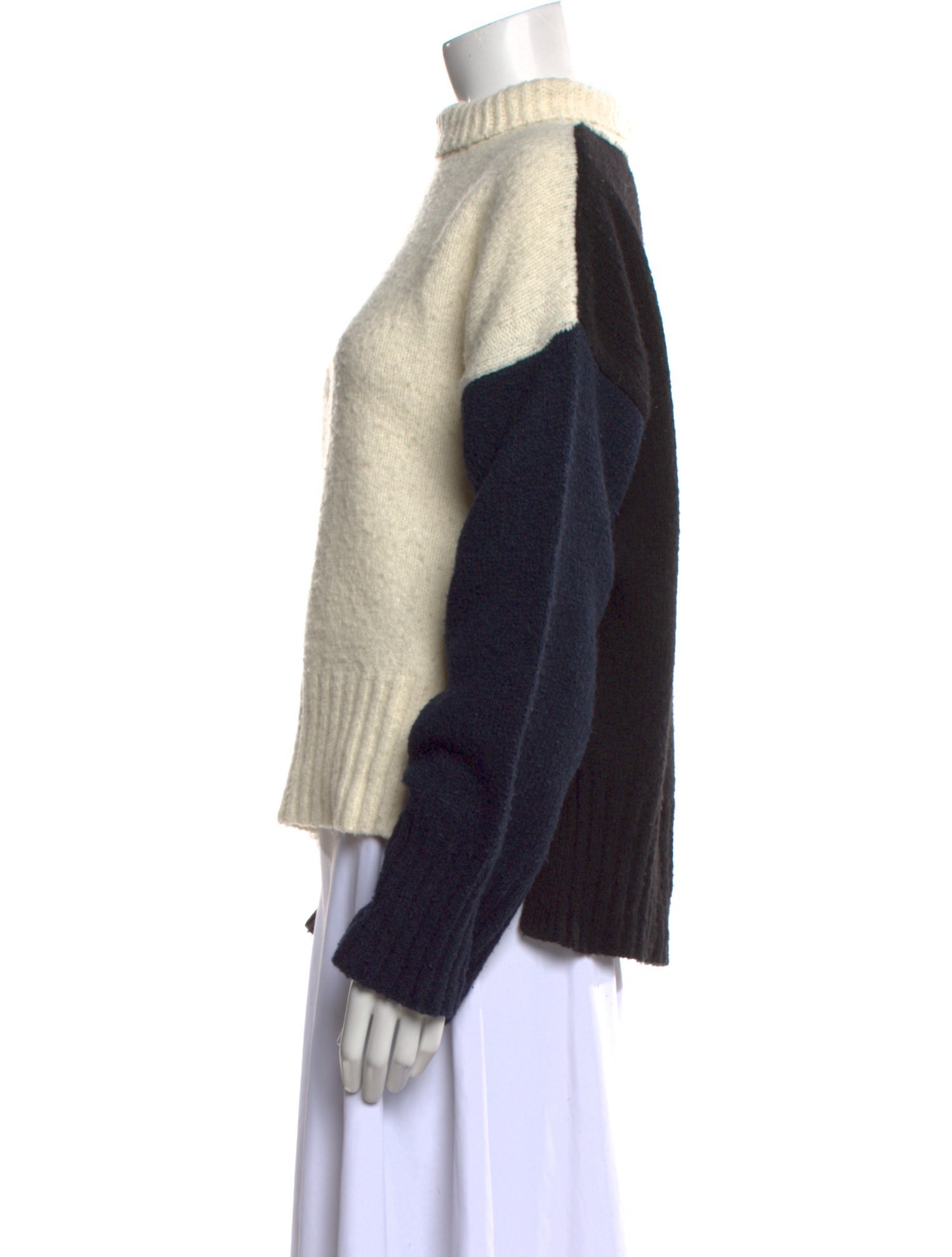 FRAME Virgin Wool Colorblock Pattern Sweater