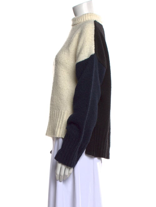 FRAME Virgin Wool Colorblock Pattern Sweater