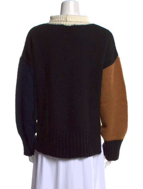 FRAME Virgin Wool Colorblock Pattern Sweater