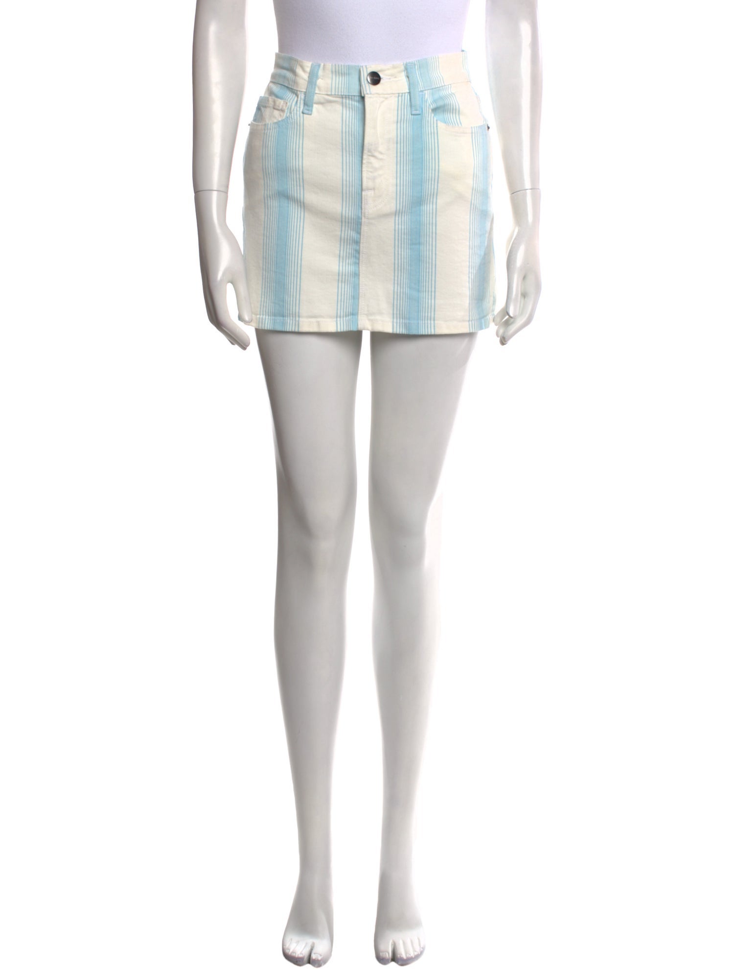 FRAME Striped Mini Skirt