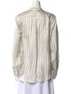 FRAME Silk Striped Button-Up Top