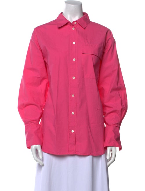 FRAME Long Sleeve Button-Up Top