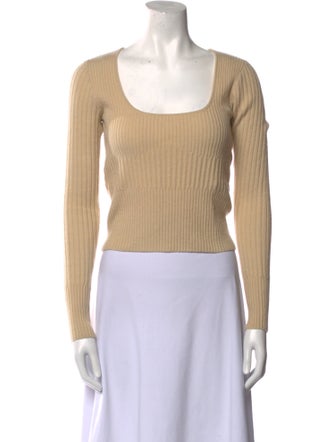 FRAME Cashmere Square Neckline Crop Top
