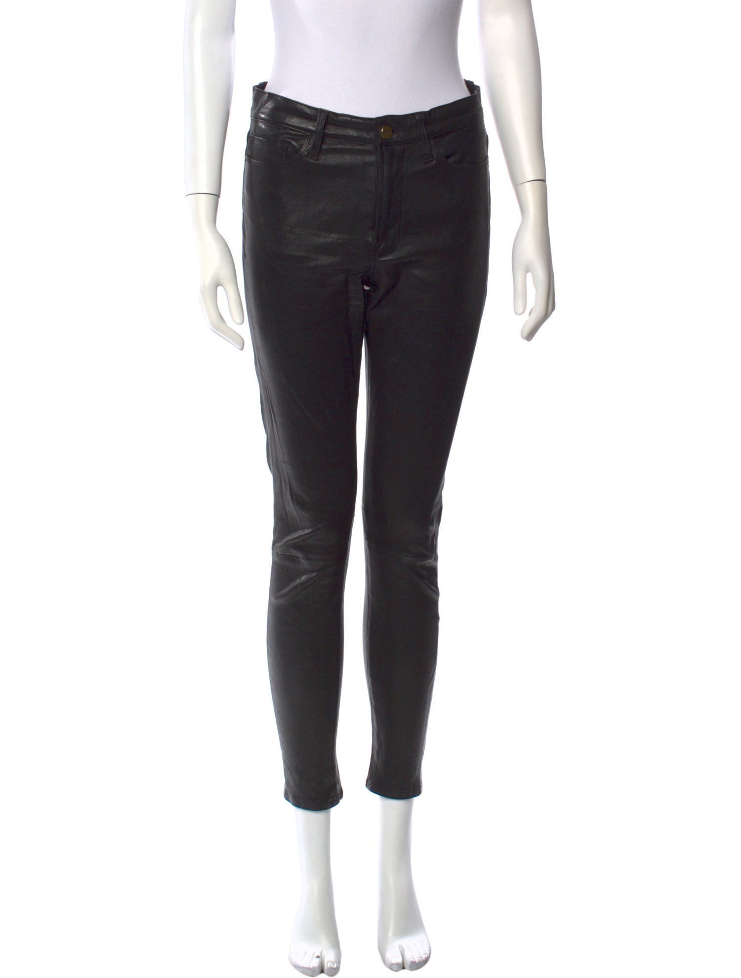 FRAME Leather Skinny Leg Pants