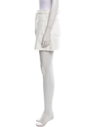 FRAME Raw-Edge Trim Mini Skirt