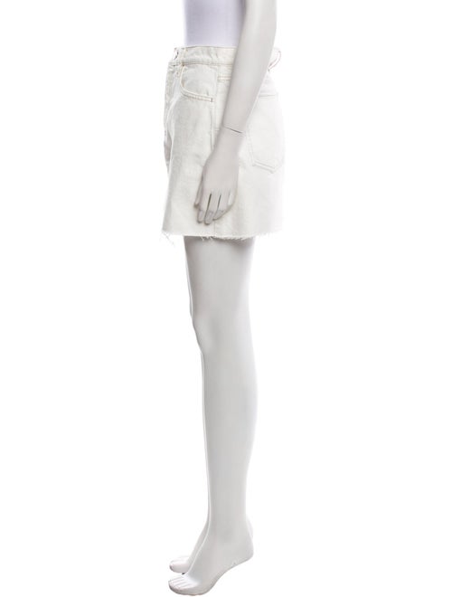 FRAME Raw-Edge Trim Mini Skirt