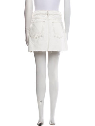 FRAME Raw-Edge Trim Mini Skirt