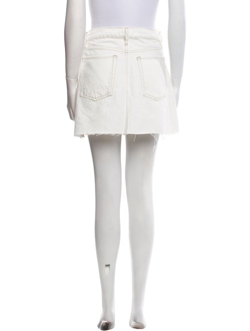 FRAME Raw-Edge Trim Mini Skirt