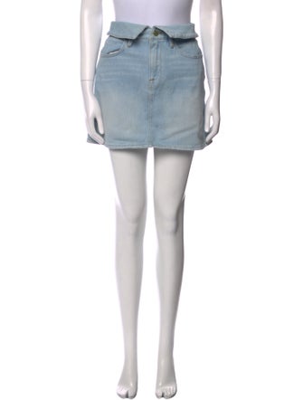 FRAME Distressed Accents Mini Skirt