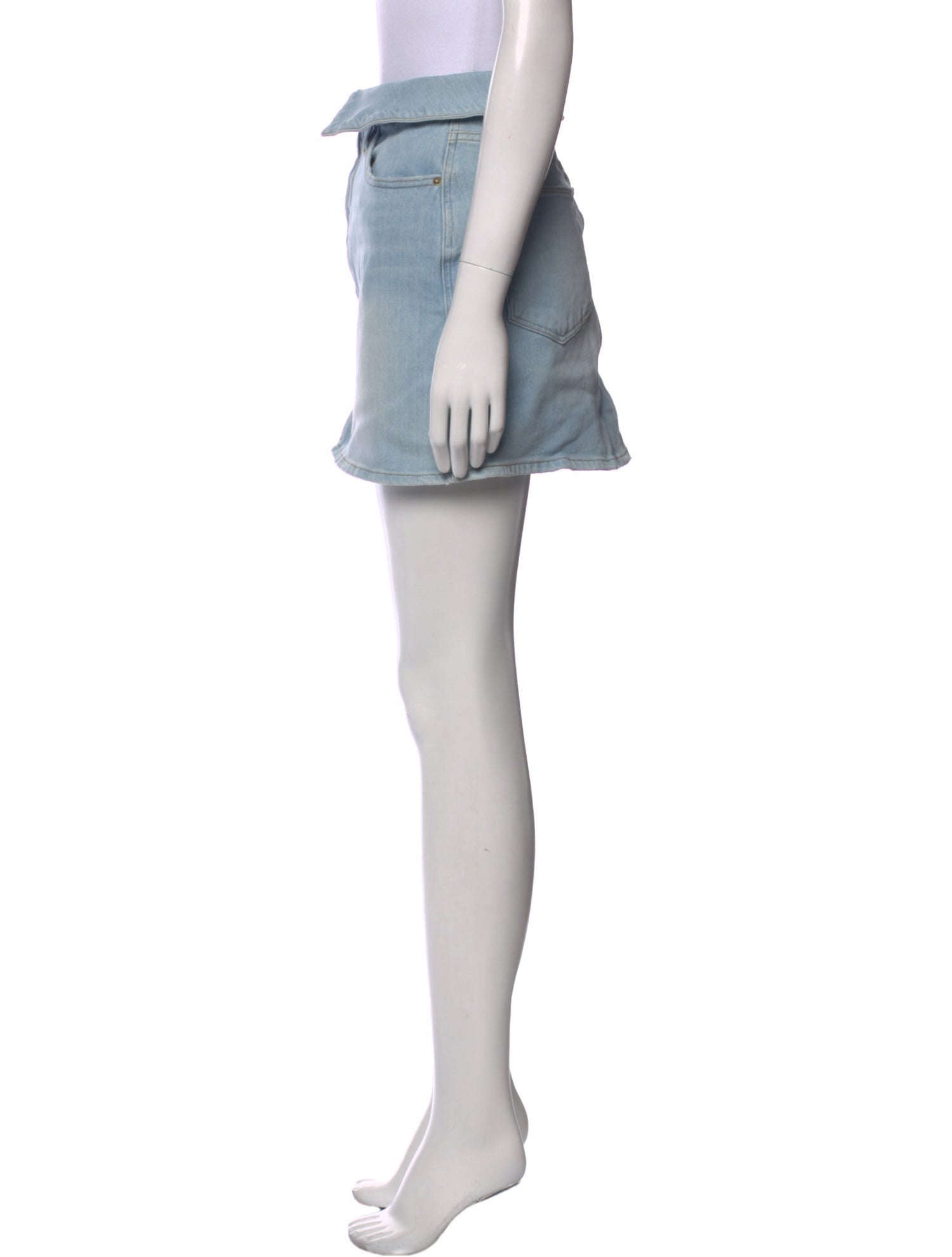 FRAME Distressed Accents Mini Skirt