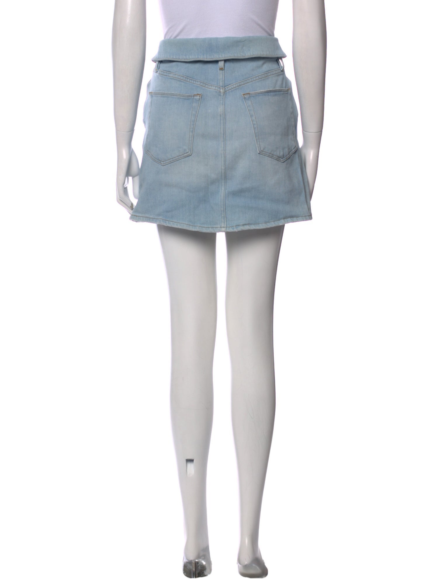 FRAME Distressed Accents Mini Skirt