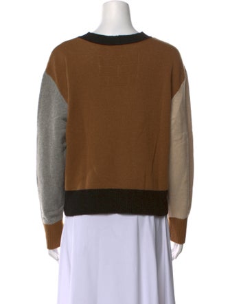 FRAME Cashmere Colorblock Pattern Sweater